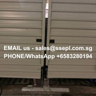 Contact information over a metal door: 'EMAIL us - sales@ssepl.com.sg PHONE/WhatsApp +6583280194'